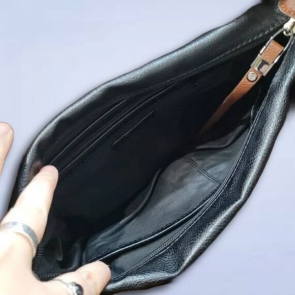 Clarks Black and Brown Leather Purse‎ with Removable Clutch - Picture 7 of 15